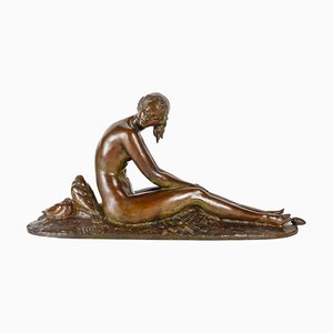 J. Cormier zugeschriebene Bronzeskulptur, Art Déco, 1930.