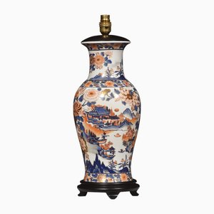 Japanese Imari Porcelain Vase Lamp, 1920s