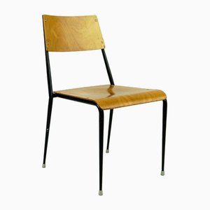 Austrian Midcentury Beechwood Stacking Chairs attributed to Sonett, 1950s, Set of 6