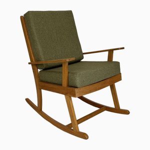 Mid-Century Olive Oak Rocking Chair