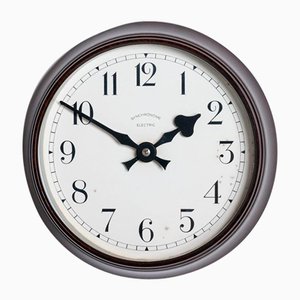 Horloge Esclave Industrielle Vintage avec Boîtier en Bakélite