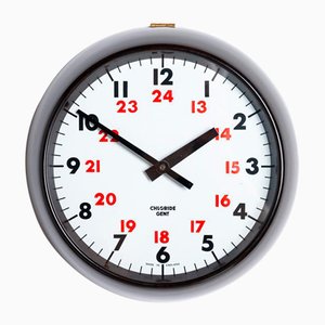 Vintage 24 Hour Bakelite Wall Clock by Chloride Gent