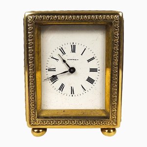 English Office Clock in Silver from Asprey, 1909