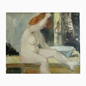 Aleksandra Belcova, Nude, 1960s, Oil on Canvas