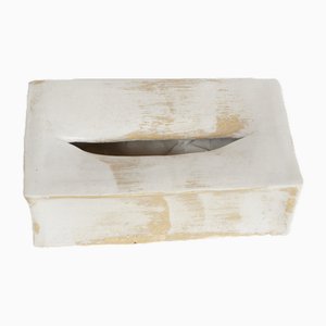 Ceramic Tissue Box in White by Project123A