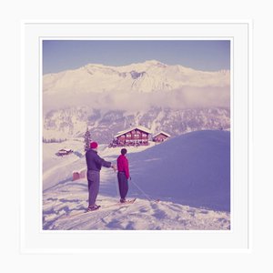 Toni Frissell, Skiers in Th Alps, anni 1951/2020, Stampa C, con cornice
