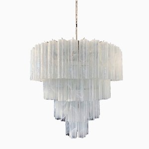 Large Vintage Murano Glass Tiered Chandelier