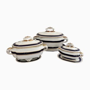 Antique Tureens from Royal Worcester, 1880s, Set of 3