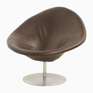 Globe Chair in Brown Leather by Pierre Paulin for Artifort, 1960s