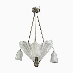 Art Deco Chandelier by Frontisi, 1930s
