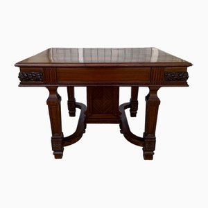 Art Nouveau Liberty Table in Extendable Mahogany, Italy, 1920s