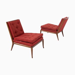 Fauteuils en Noyer par Terence Harold Robsjohn-Gibbings, États-Unis, 1950s, Set de 2