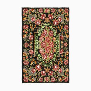 Tapis Kilim Noir Vintage, Moldavie