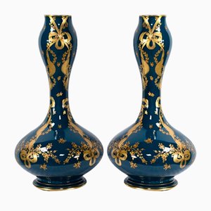 Vases Gien en Céramique, Fin 19ème Siècle, Set de 2