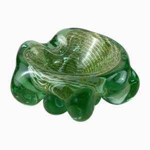 Sommerso Murano Glass Ashtray attributed to Barovier & Toso, Italy, 1970s
