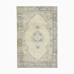 Vintage Oriental Traditional Beige Hand Knotted Rug, 1960s