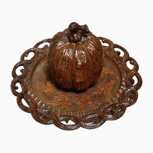 Antique Black Forest Inkwell, 1860
