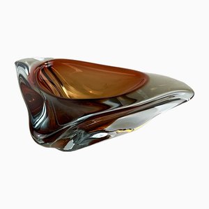 Italian Submerged Glass Ashtray in Murano, 1970s