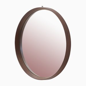 Mirror with Round Wooden Frame, 1960s