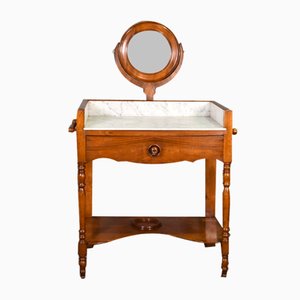 Antique French Louis Philippe Style Washstand in Walnut, 1890s