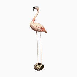 Flamant Rose en Bois avec Pieds en Fer, 1960s