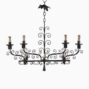 Vintage Wrought Iron Chandelier