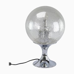 Glaskugel Tischlampe von Doria Leuchten Germany, 1960er