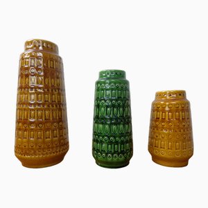 Ceramic Vases from Scheurich, 1970s, Set of 3