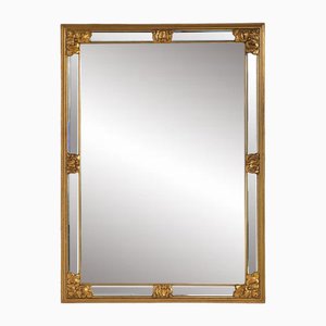 Large Mirror with Beads and Gilded Frame