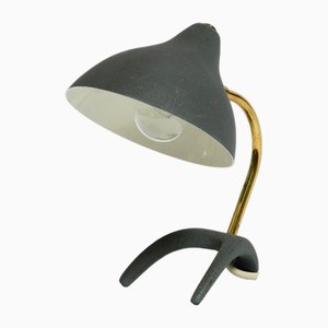 Lámpara de mesa Mid-Century moderna con pie de cuervo de Louis Kalff, años 50