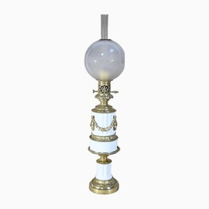 Lámpara de mesa de aceite de cerámica Napoleón III, siglo XIX