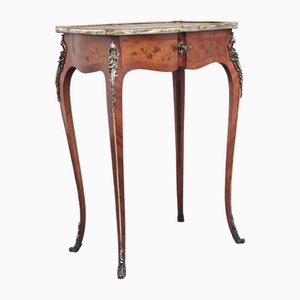 19th Century French Freestanding Kingwood and Marquetry Side Table, 1880s