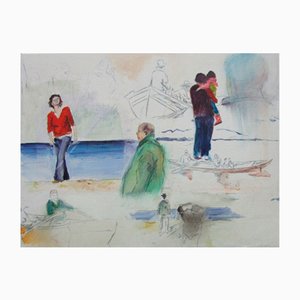 R. F. Myller, People by the Sea, 2015, Oil on Canvas