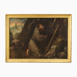 Italian Artist, Saint Francis, 1720, Oil on Canvas, Framed