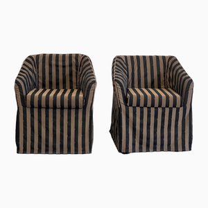 Chamber Armchairs with Fendi Fabric, 1970s, Set of 2