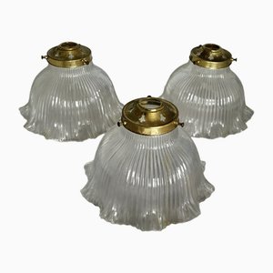 Abat-Jour Holophane Antique, Set de 3