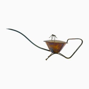 Austrian Brass Watering Can with Movable Spider, 1950s