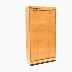 Hoher Vintage Schrank mit Rolltür, 1970er