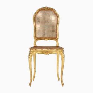 Sedia in stile Luigi Xv in legno dorato, XIX secolo