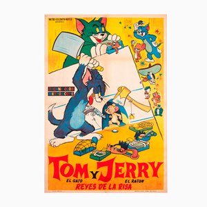 Argentinian Tom and Jerry Film Movie Poster, 1950s
