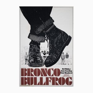 Póster de película de 1 hoja de Bronco Bullfrog, Reino Unido, 1969