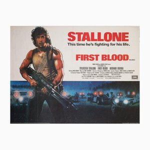 First Blood Quad Film Movie Poster, Uk, 1982