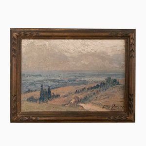 Henry Grosjean, La Bresse Jura, XX secolo, Olio su tela, Incorniciato