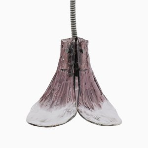 Lámpara colgante en violeta de cristal de Murano de Carlo Nason para JT Kalmar, años 70