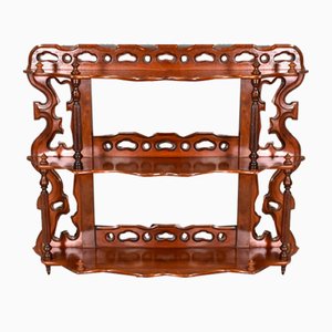 French Wall Hanging Shelves in Mahogany, 1890s