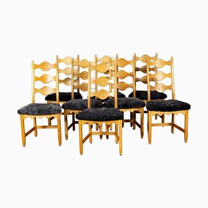 Dining Room Chairs in Oak by Henning Kjaernulf for Eg Moble, Sweden, 1960s, Set of 8
