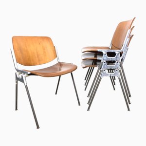 DSC 106 Desk Chairs by Giancarlo Piretti for Castelli / Anonima Castelli, 1960s, Set of 4