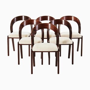 Chairs in Mahogany, France, 1970s, Set of 6