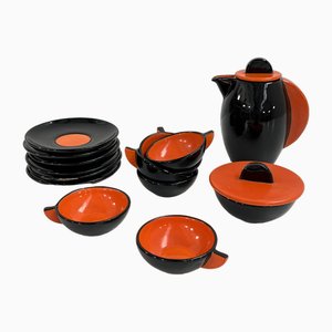 Italienisches Keramik Teeservice von Guido Andloviz für Rometti, 1950er, 12 Set