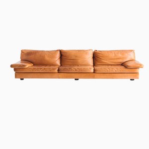 Vintage Leather Sofa by Roche Bobois, 1980s